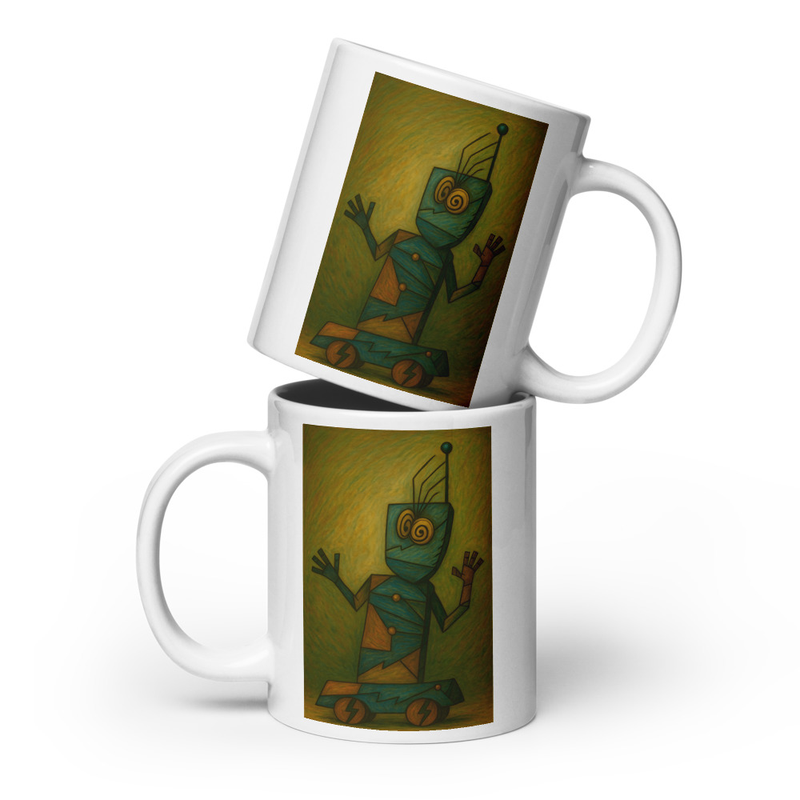 Taza blanca brillante: Criatura de la Razón