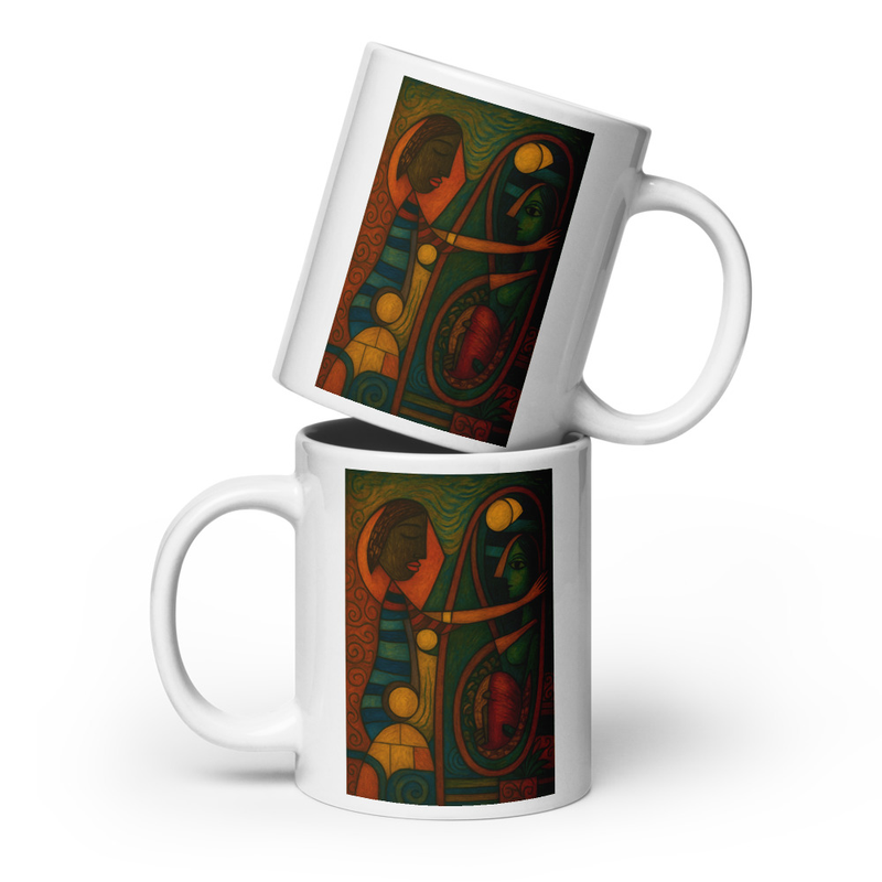 Taza blanca brillante: Criatura de la Verdad