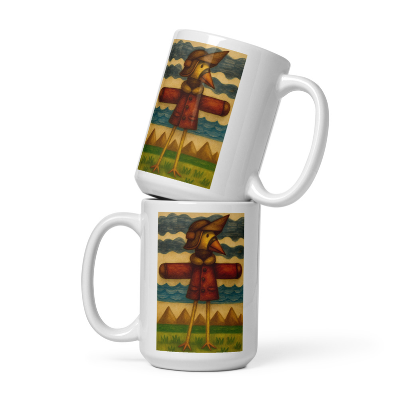 Taza blanca brillante: Criatura de la Inocencia