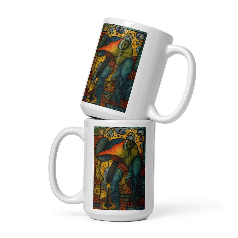 Taza blanca brillante: Criatura de la Creatividad