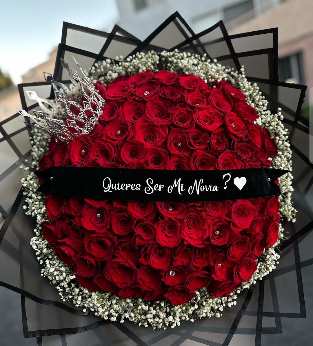 Ramo Rosas Corona ¿Quieres ser mi novia?