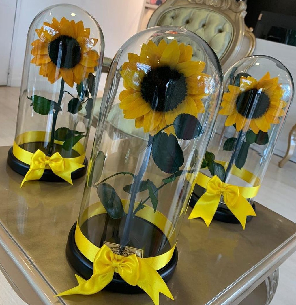 Rosa o Girasol natural preservada 