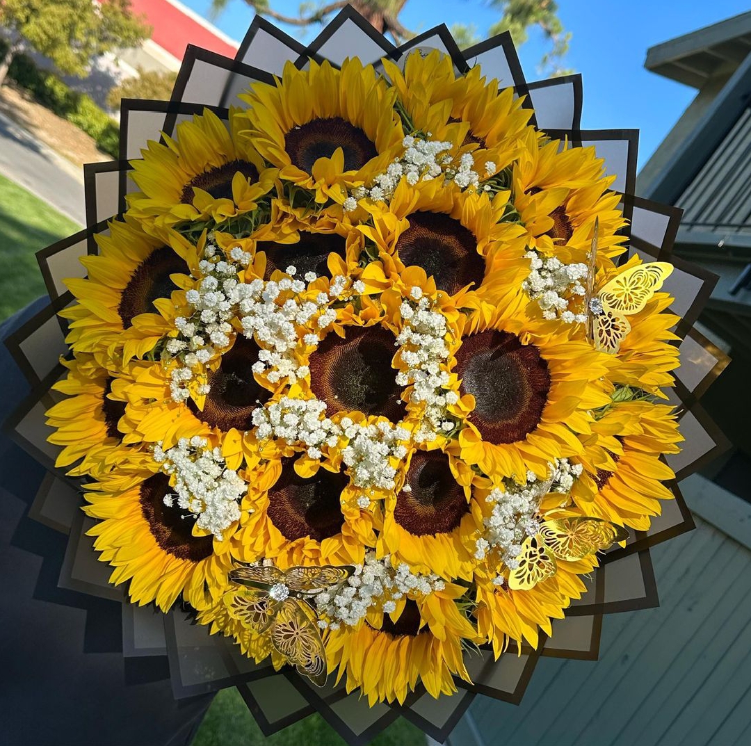 Arreglo floral de girasoles