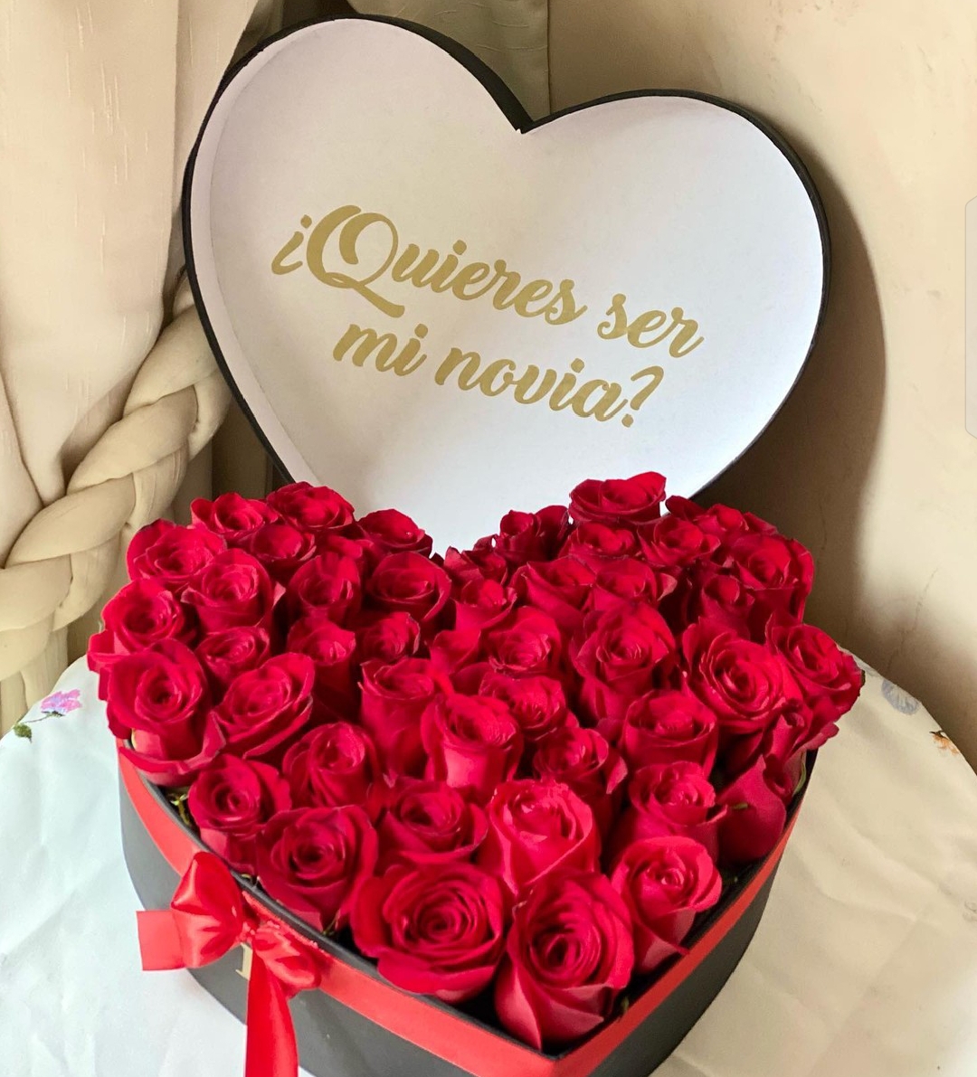 Caja Rosas ¿Quieres ser mi novia?