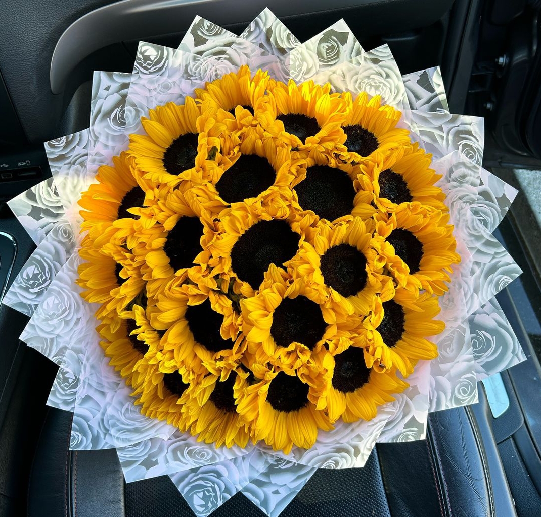 Arreglo floral de girasoles