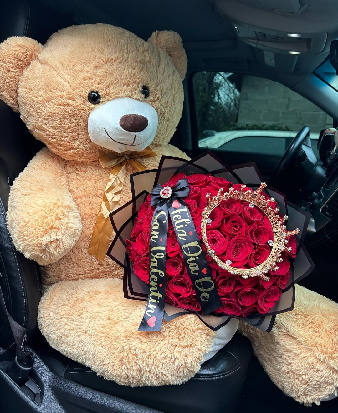 Arreglo Oso con Rosas 