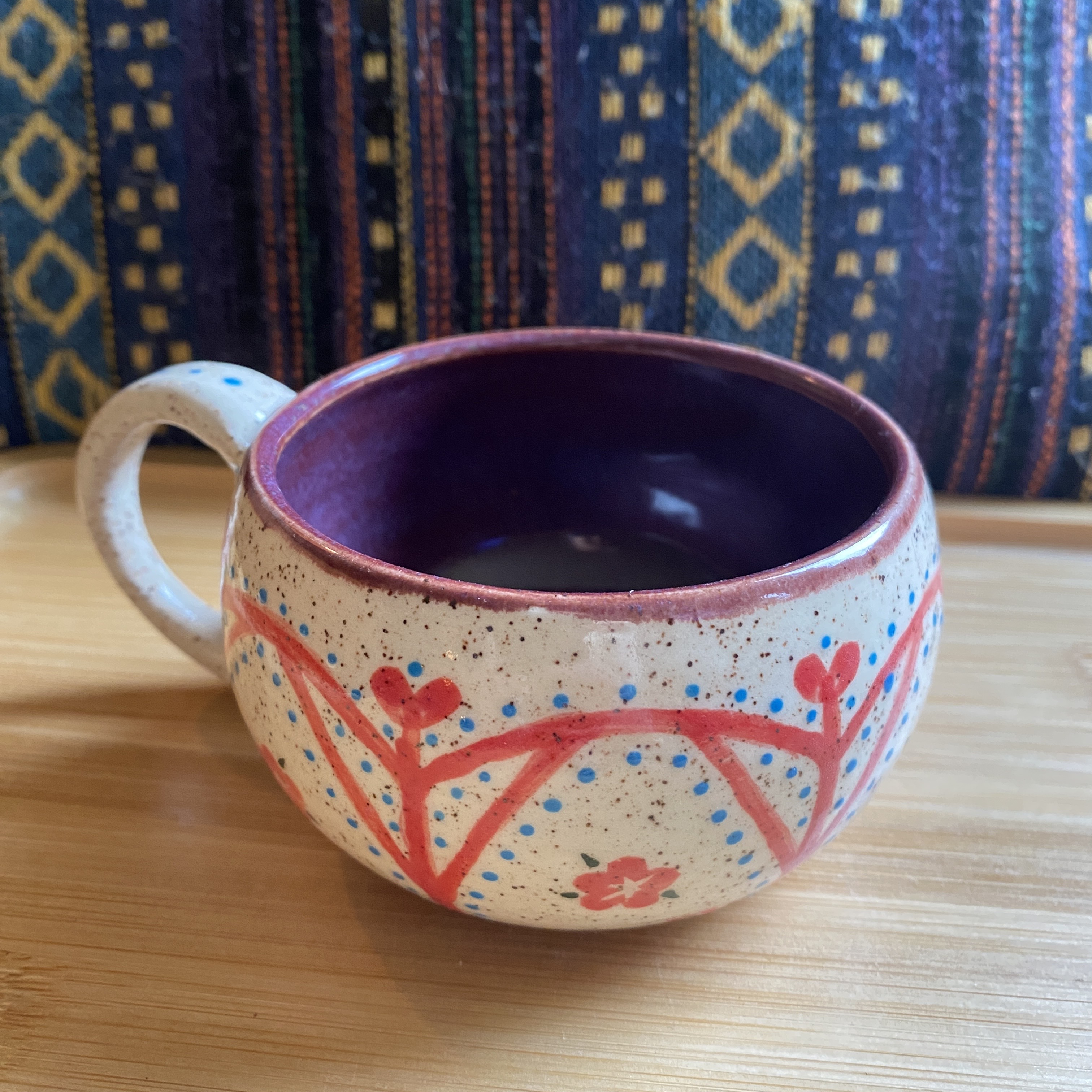 Handmade Multicolored Mug, 10oz