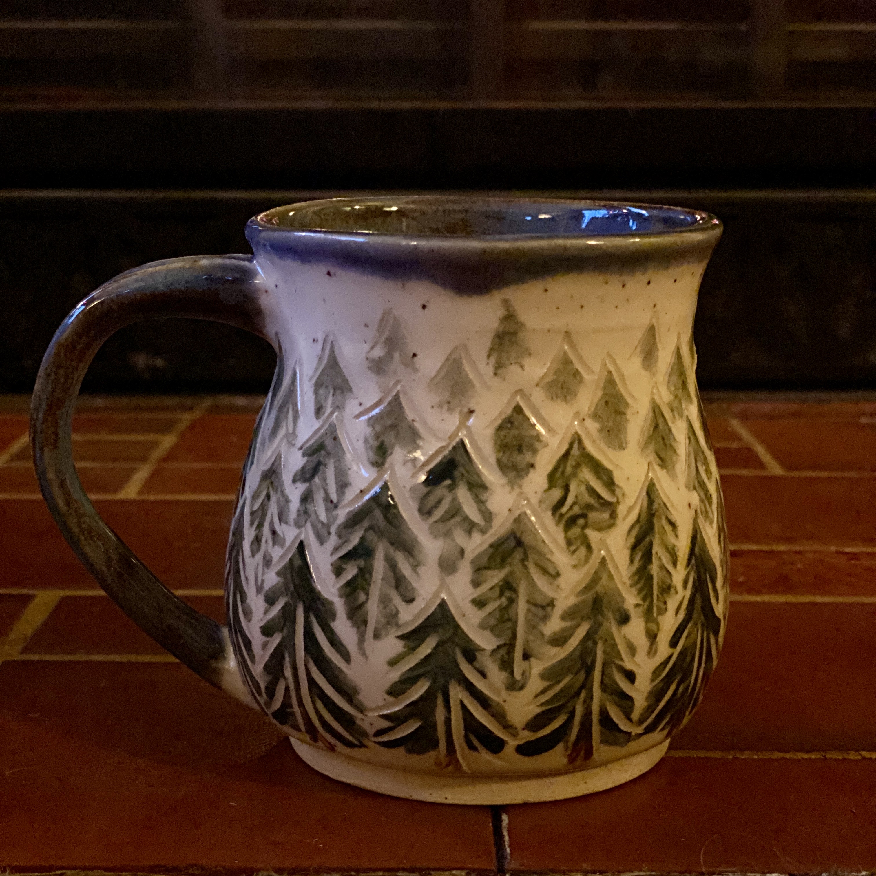 Handmade Forest Yeti Mug, 14oz