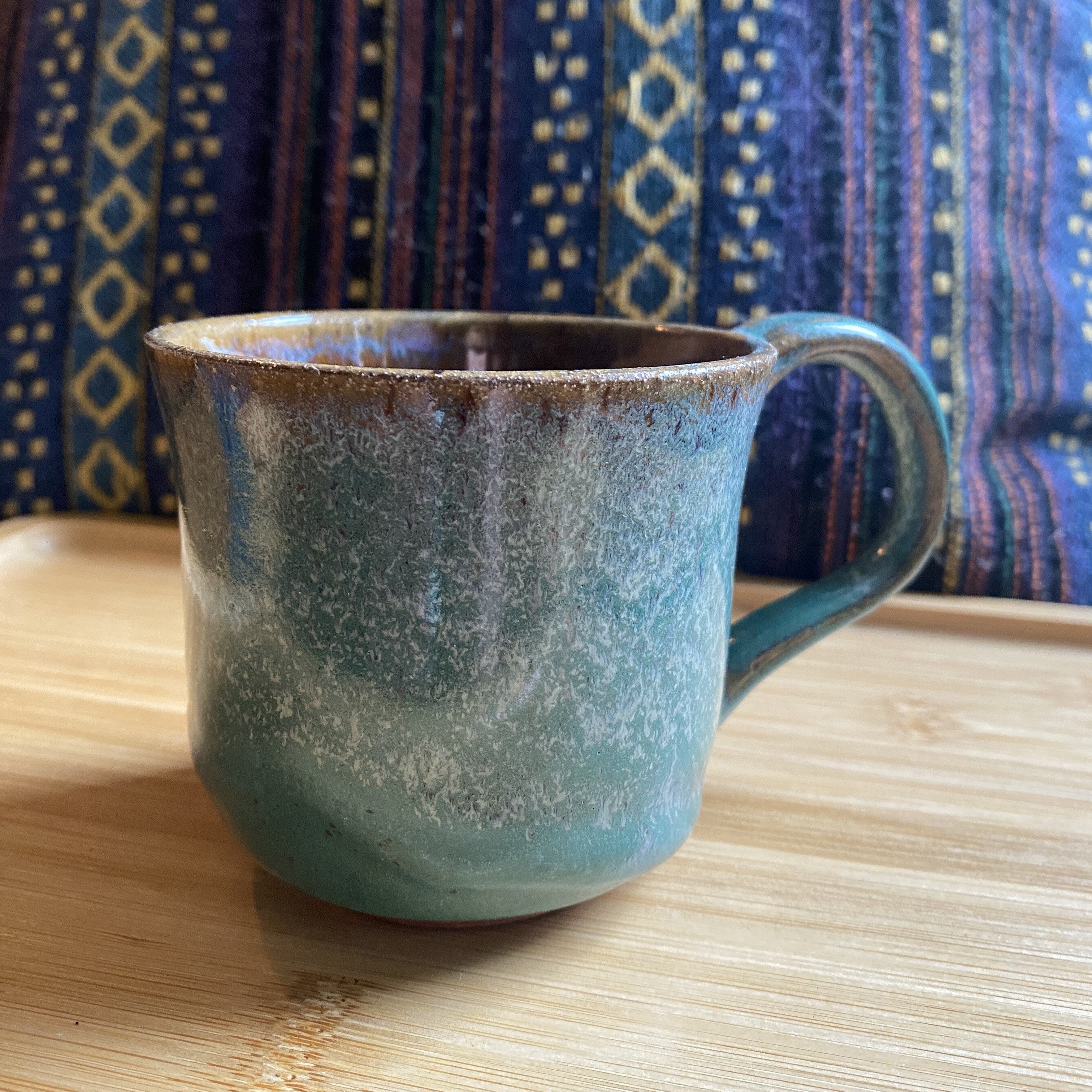 Handmade Green Mug, 10oz