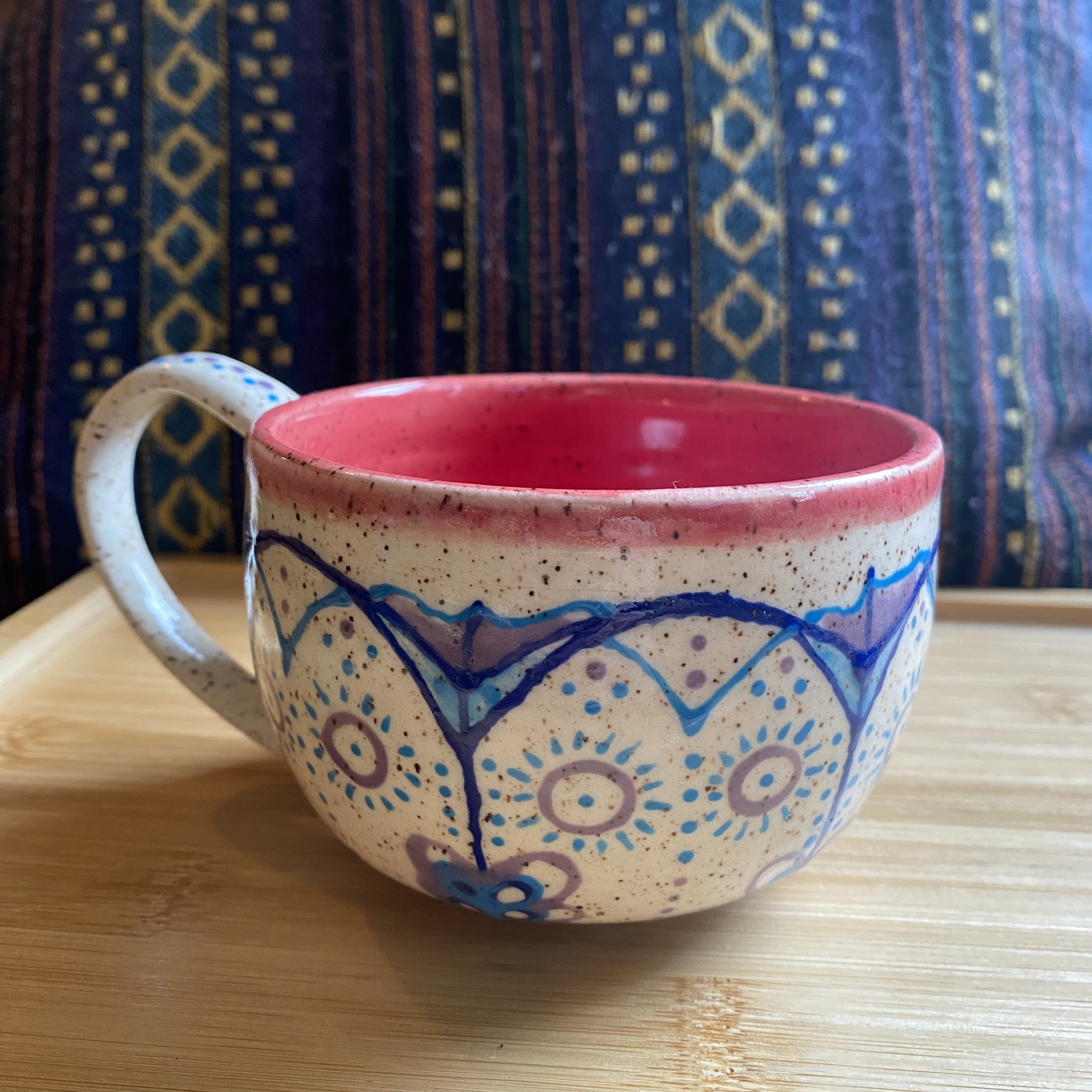 Handmade Multicolored Mug, 12oz