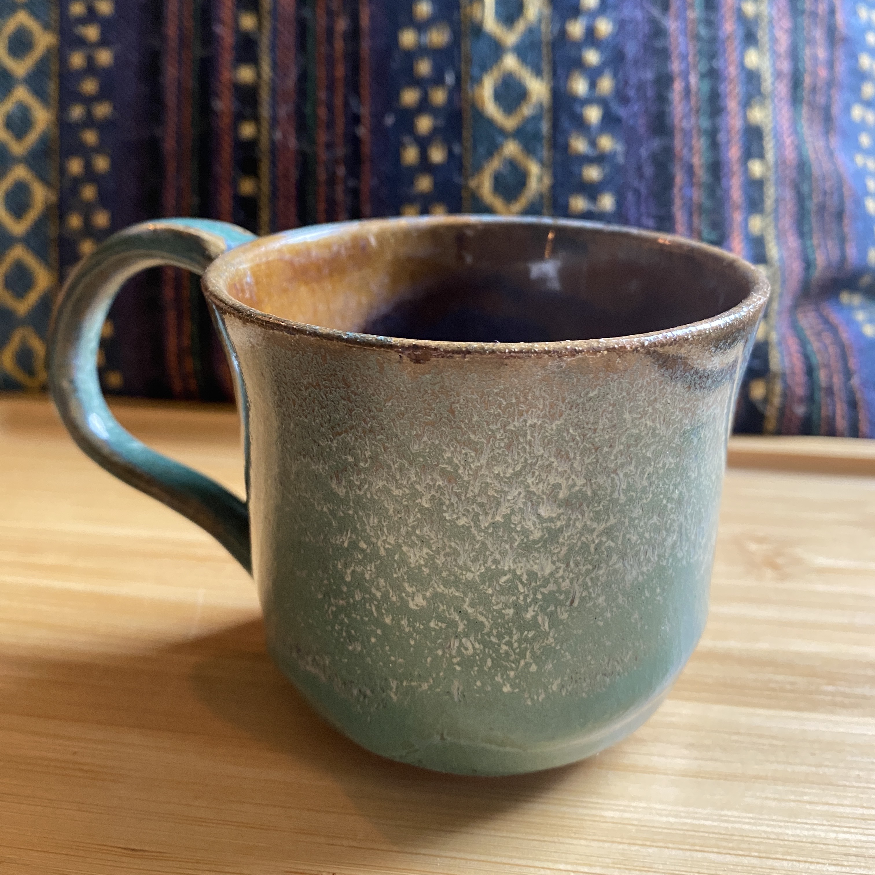 Handmade Green Mug, 10oz