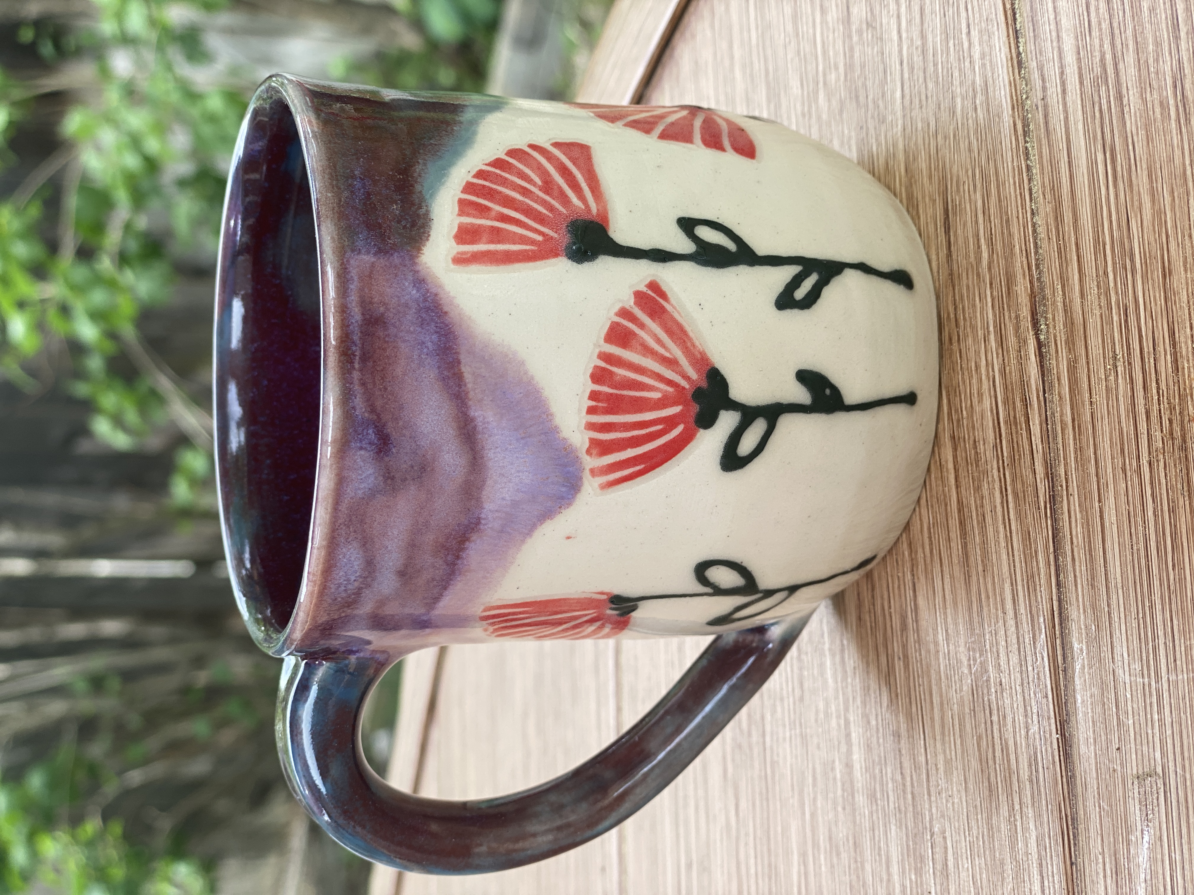 Flowers mug, 12 oz
