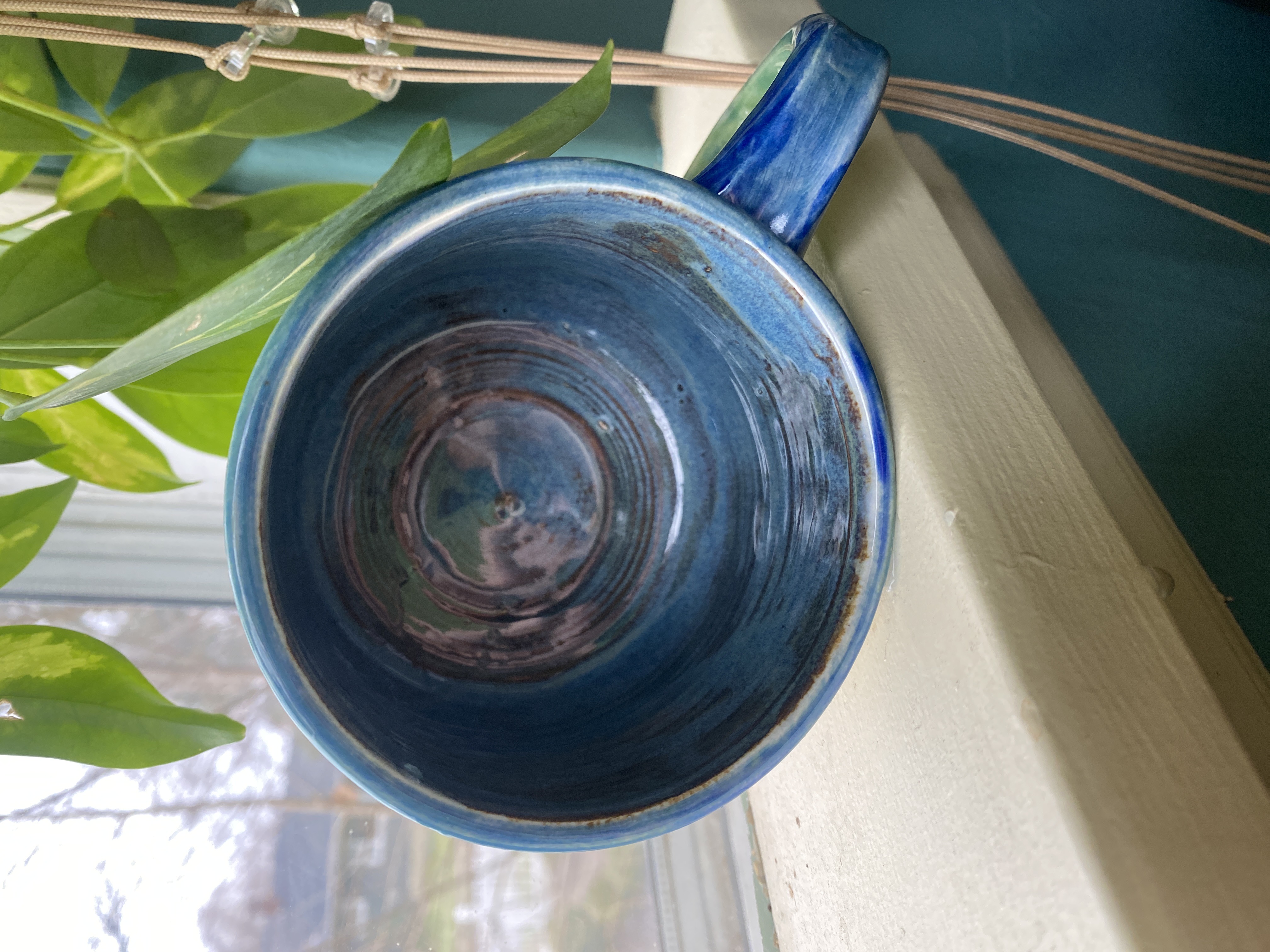 Handmade Ombré Botanical Mug 12 oz