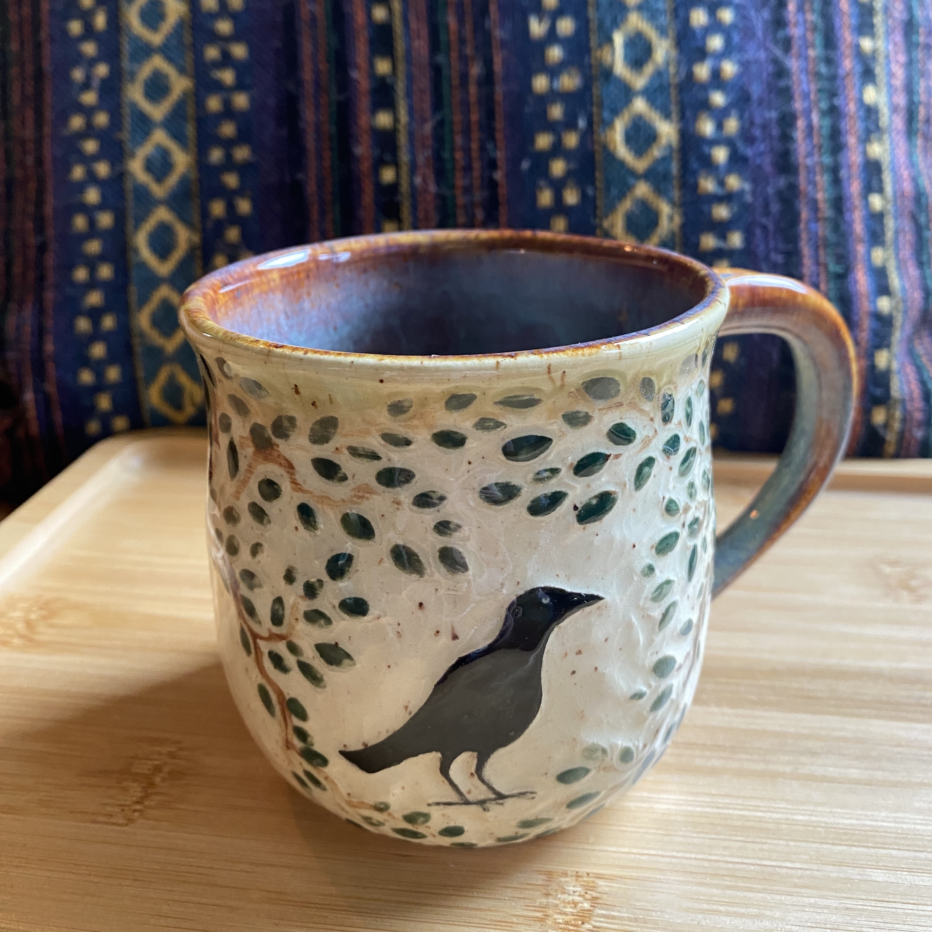 Handmade Crows and Trees Mug, 14oz