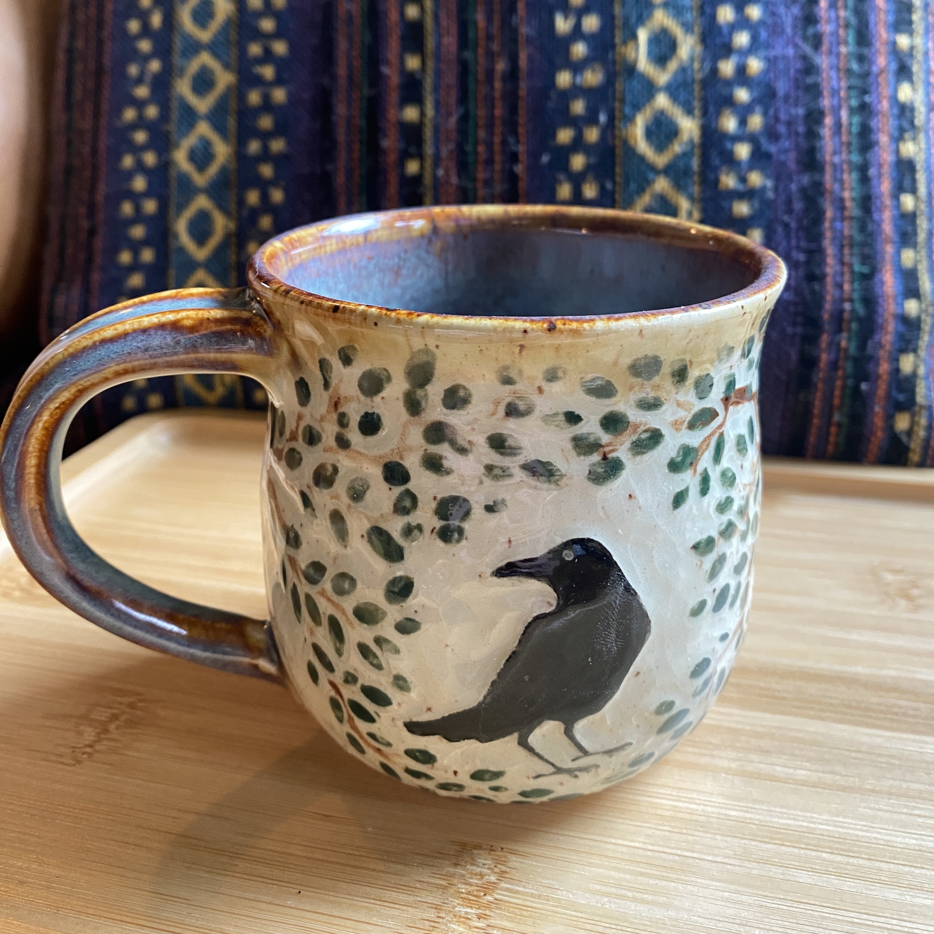 Handmade Crows and Trees Mug, 14oz