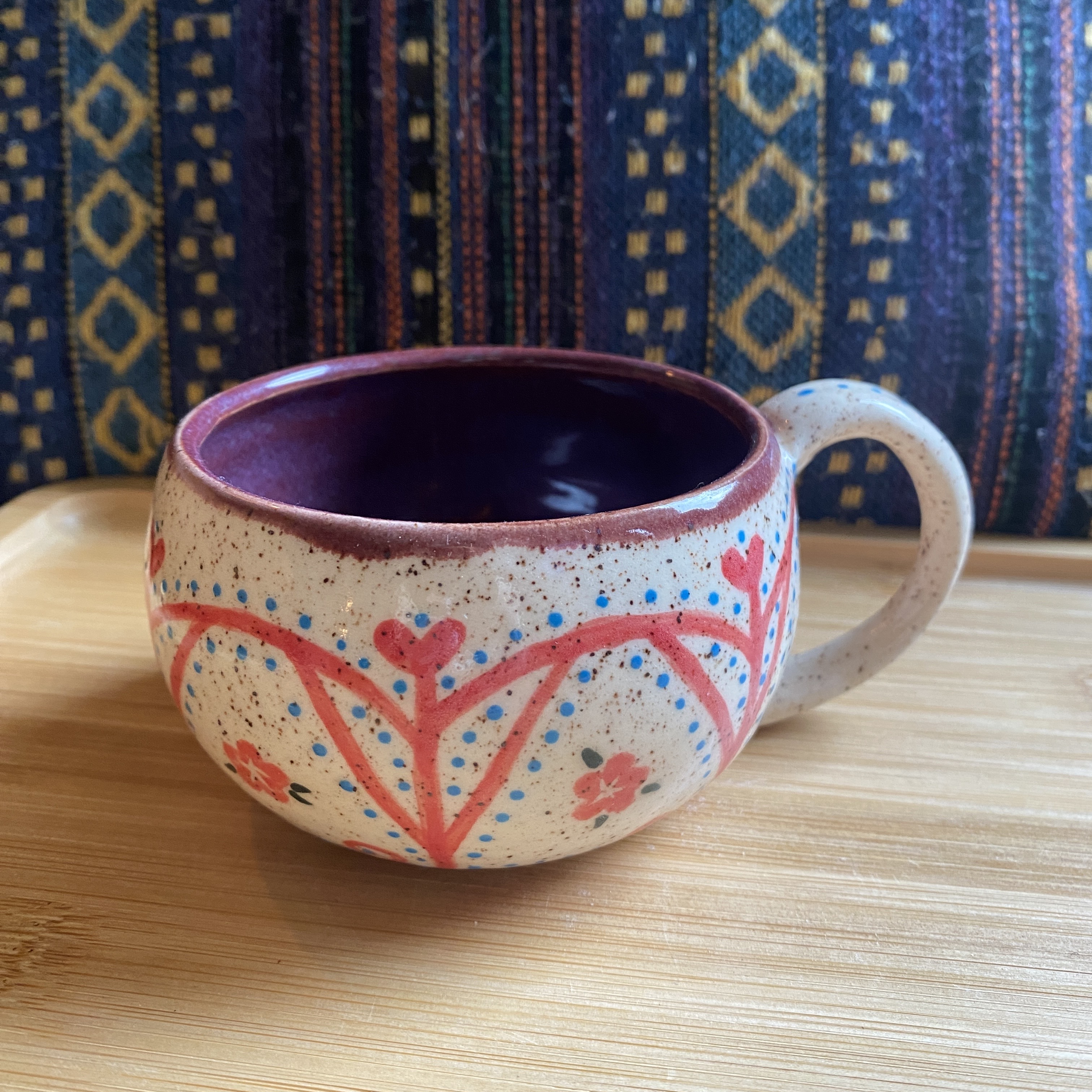 Handmade Multicolored Mug, 10oz