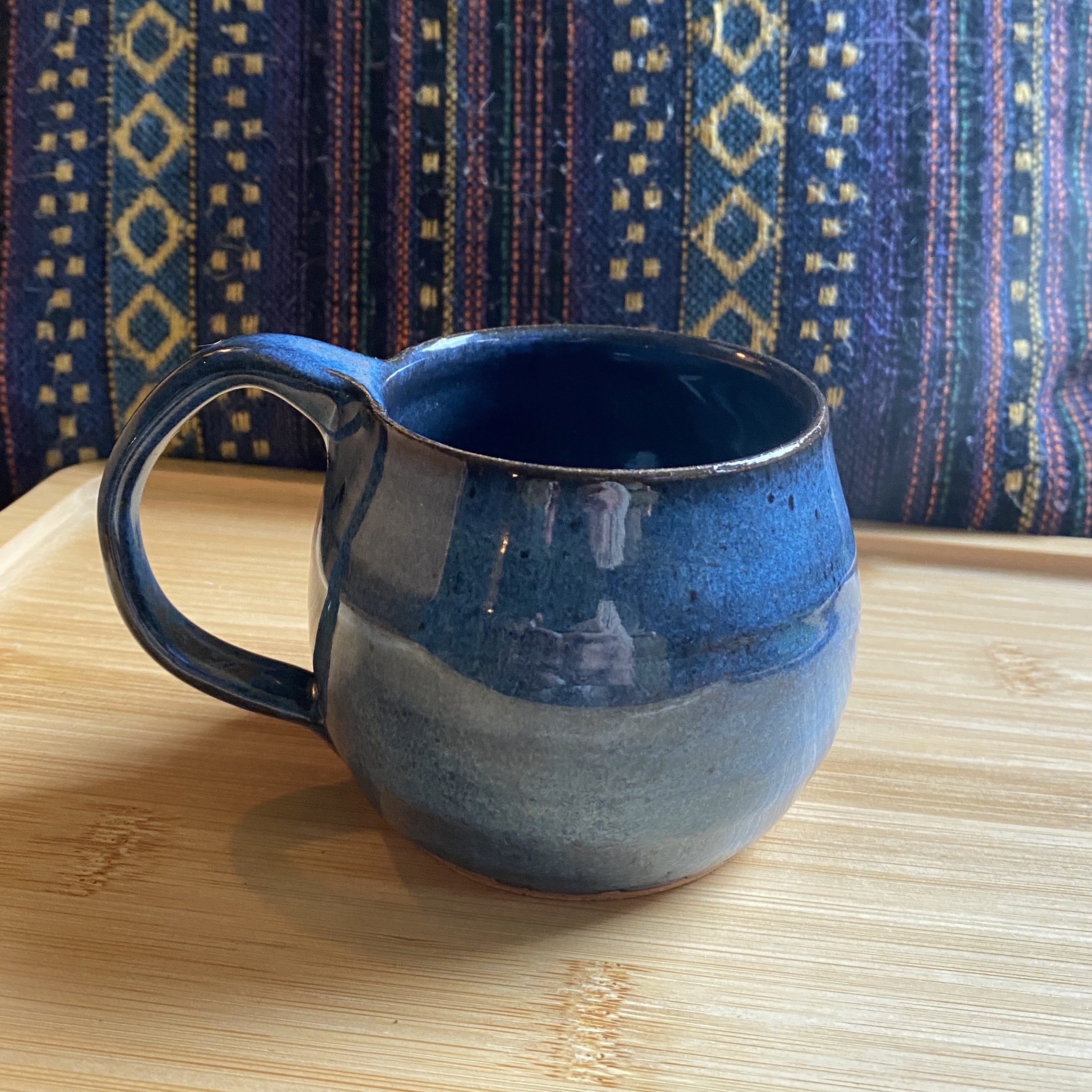 Handmade Blue Mug, 10 oz