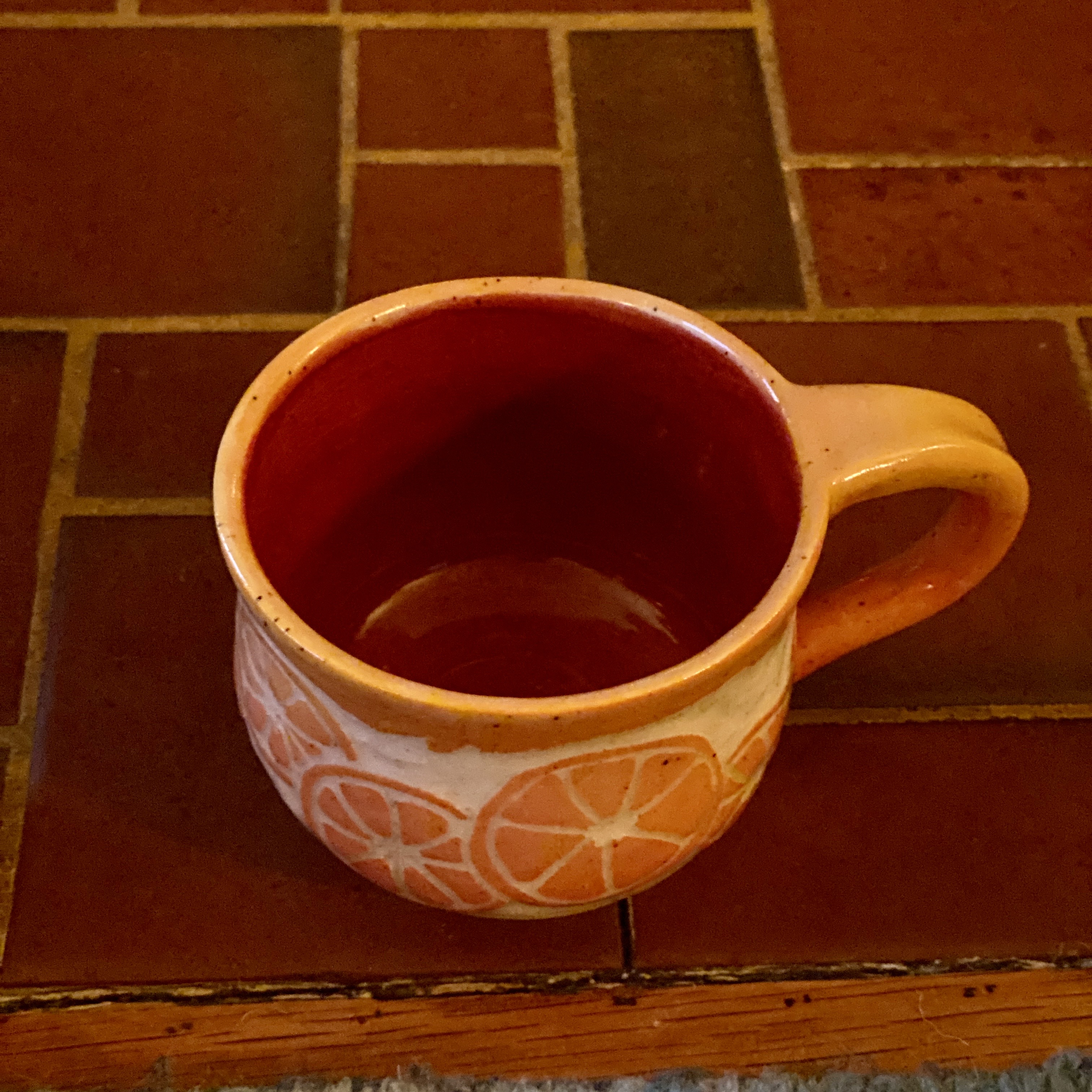 Handmade Ombre Orange Slice Mug 11oz
