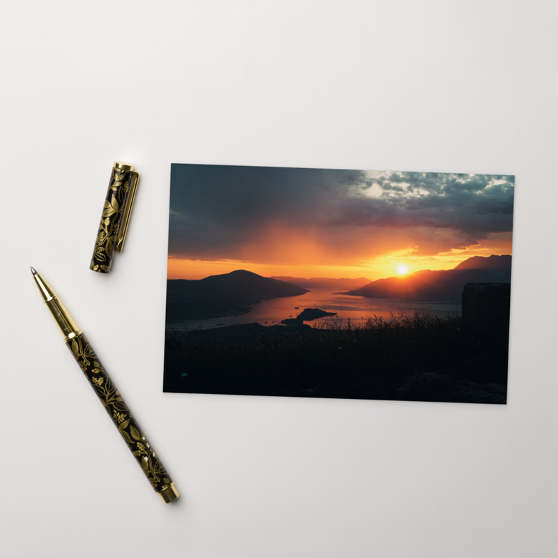 Kotor Sunset Postcard