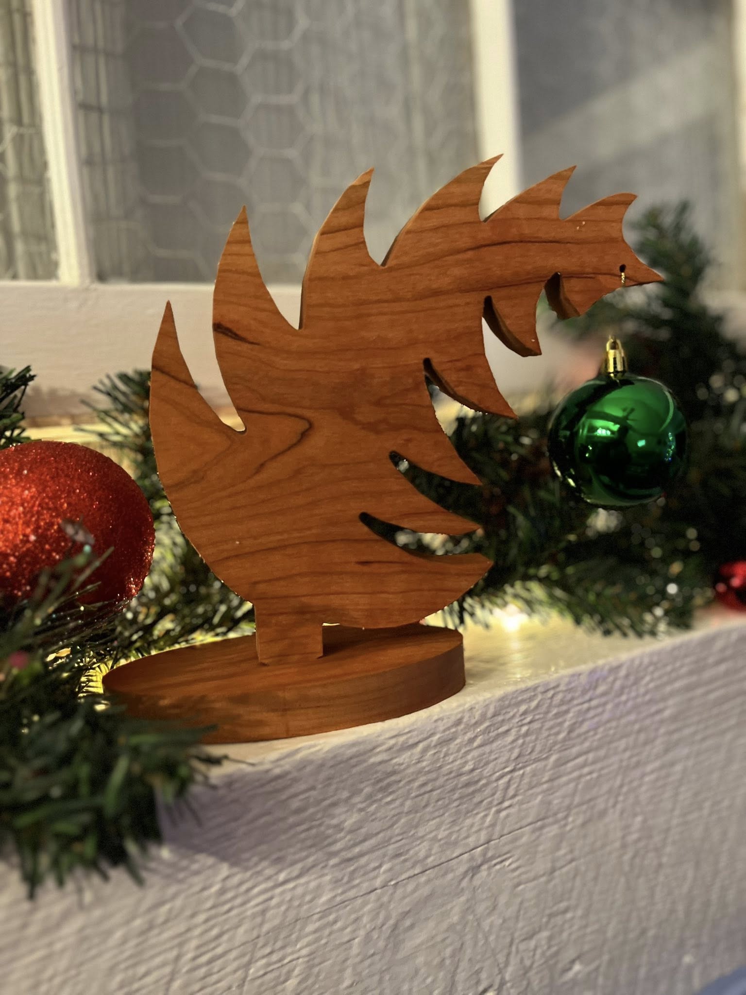 Wooden Christmas Tree Ornament Stand #3