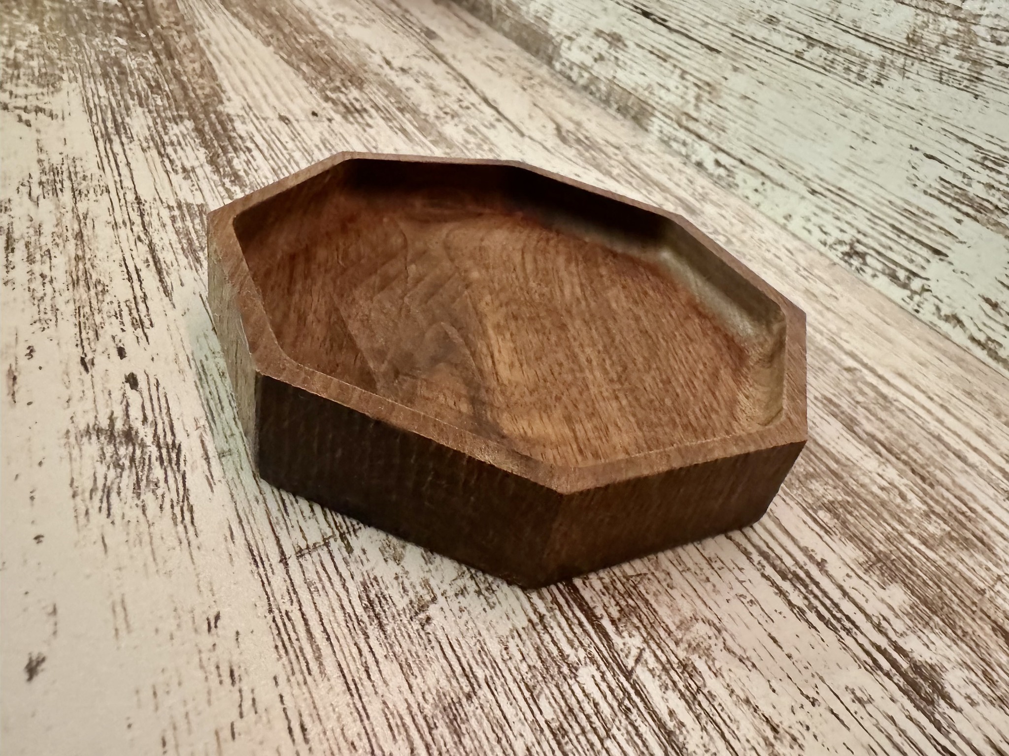 Octagon Walnut catchall