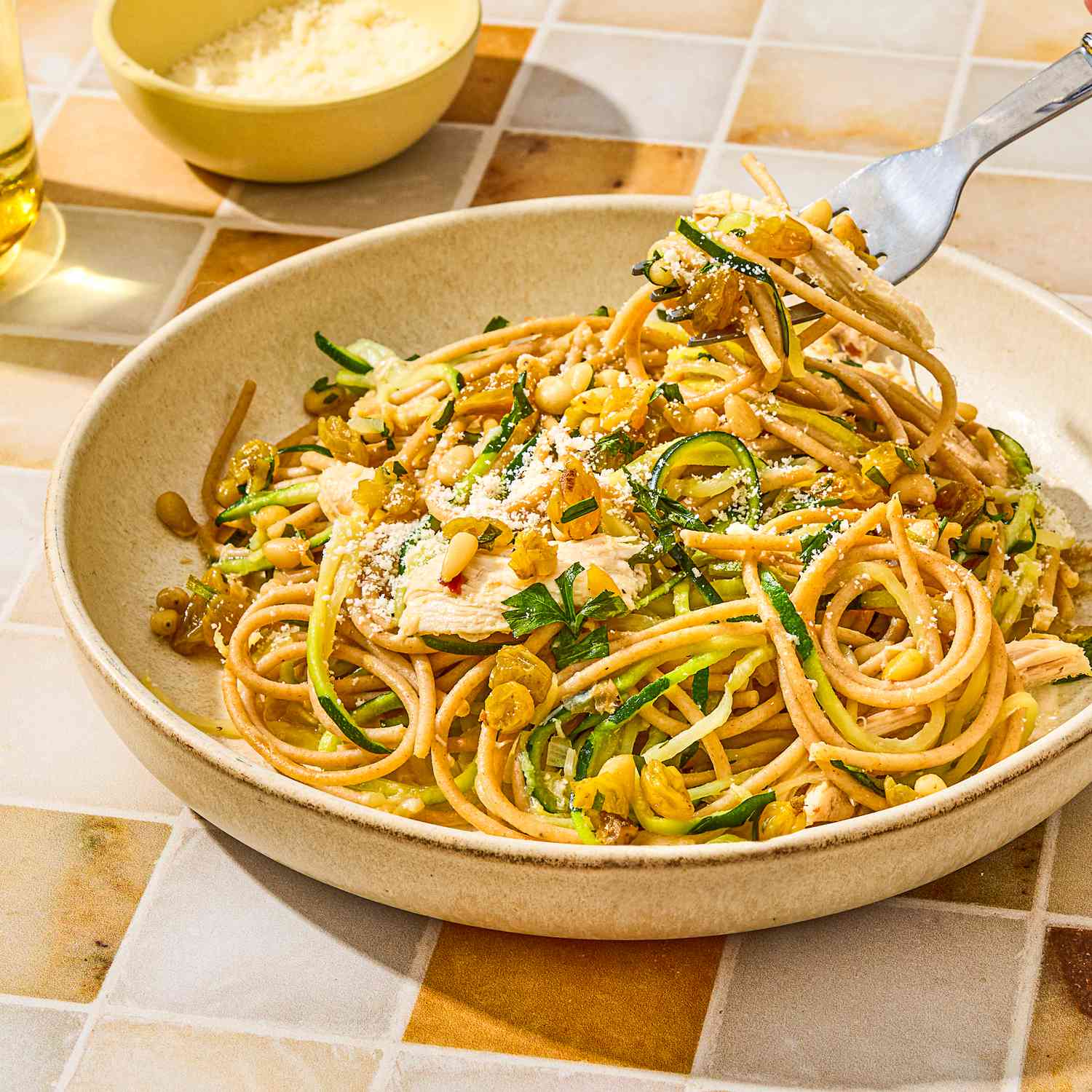 Spaghetti Agrodolce con Pollo