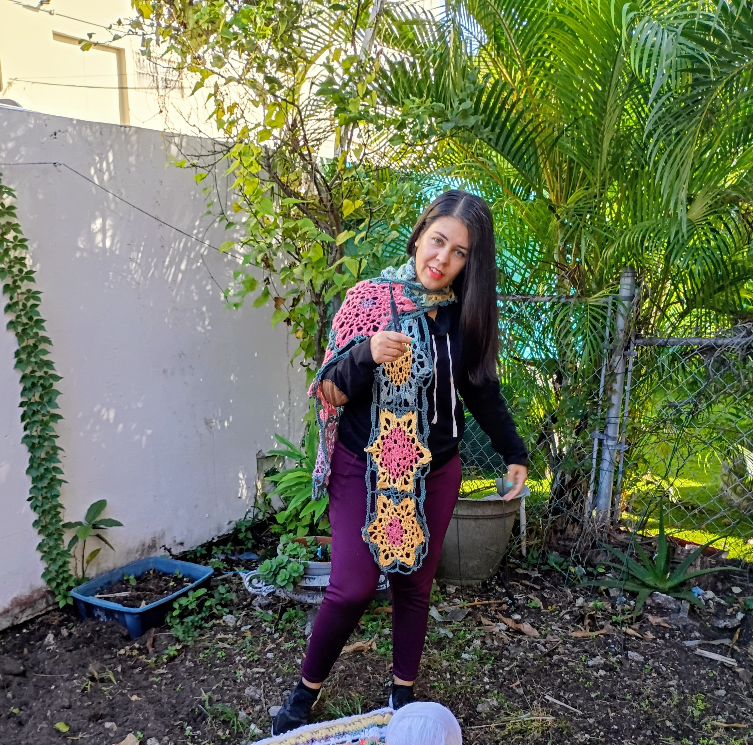 3 Day Crochet Snowflake Scarf