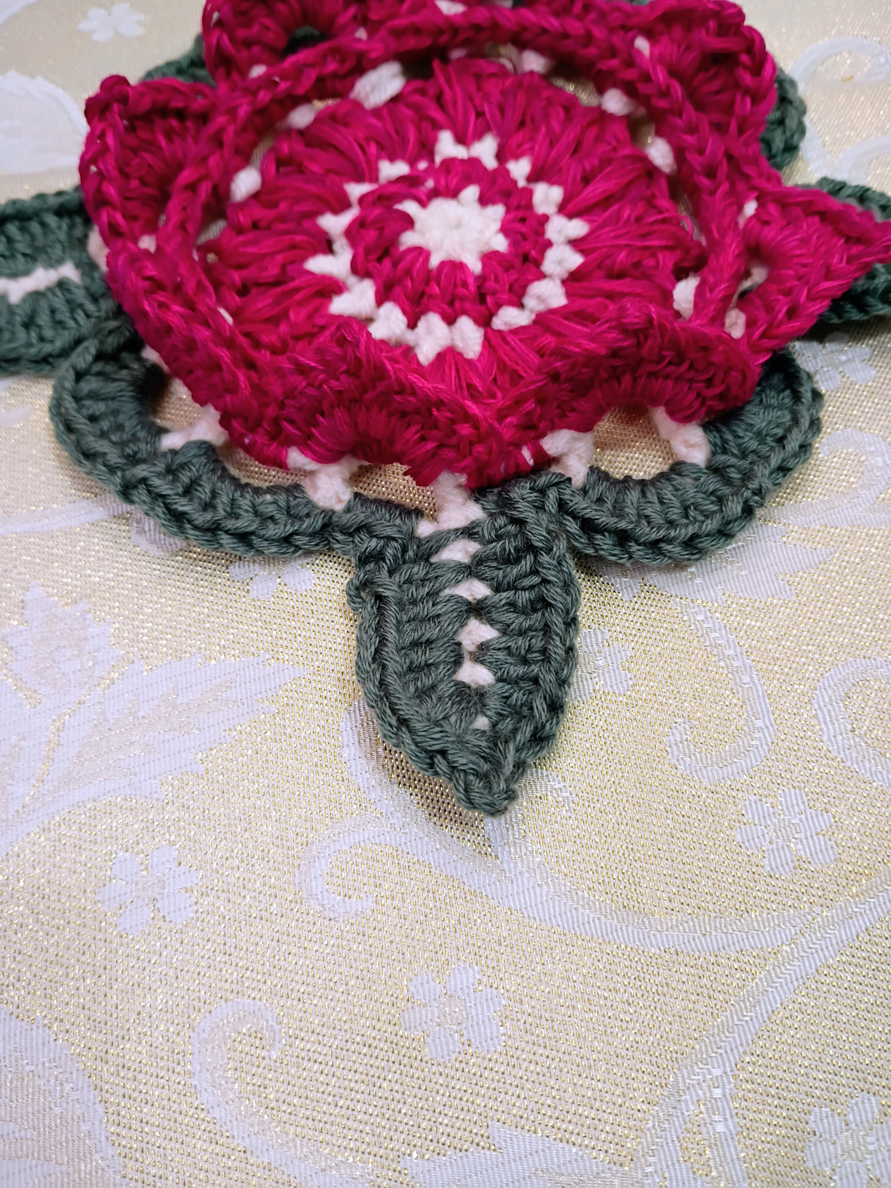 Ripe Flower Tea Cup Coaster Crochet Pattern for Download 