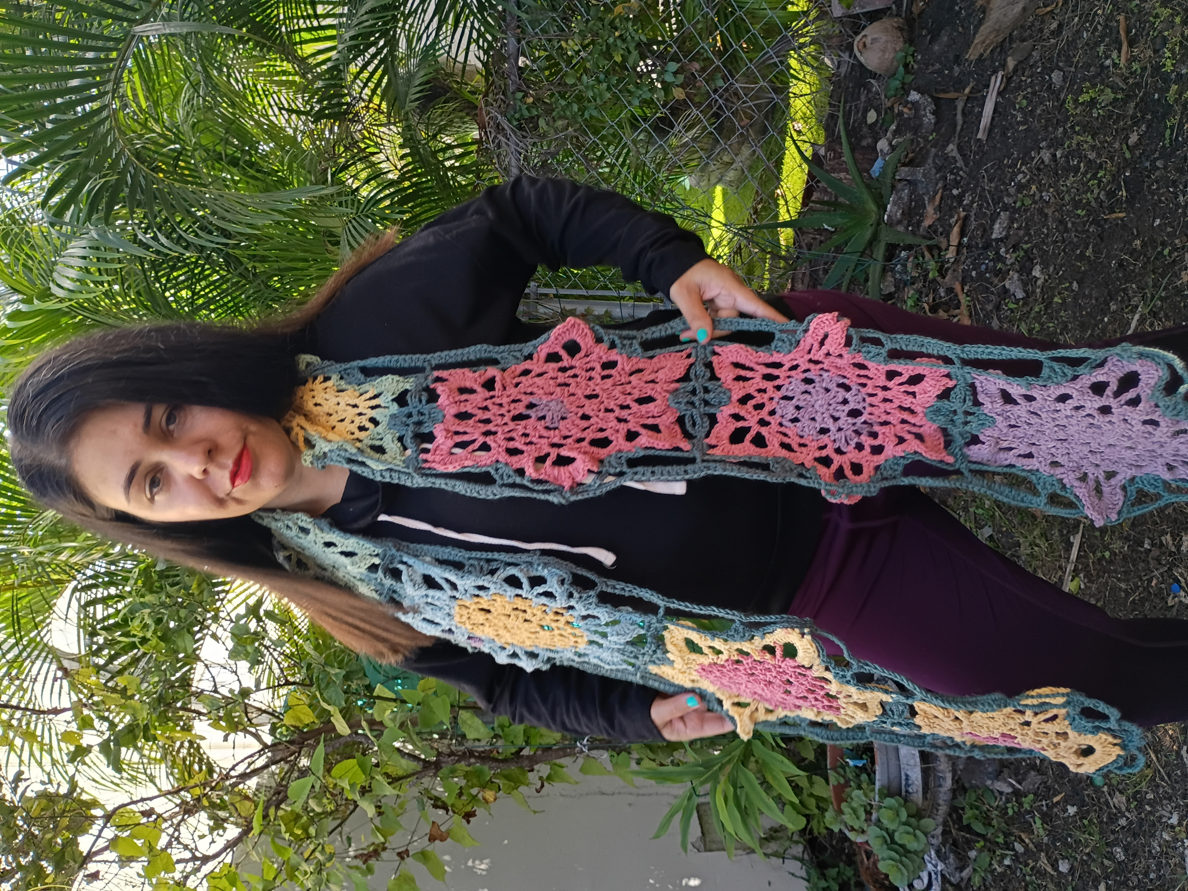 3 Day Crochet Snowflake Scarf 