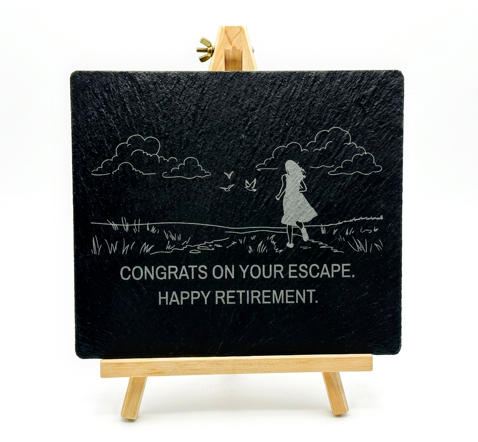 Retirement Congratulations Slate Plaque