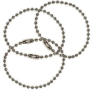 Set of 100 4" Ball Chains for hanging tags