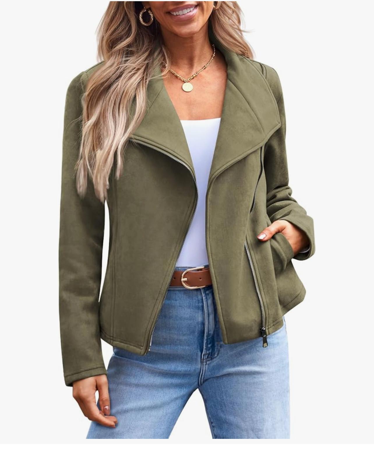 Olive Green Casual Jacket