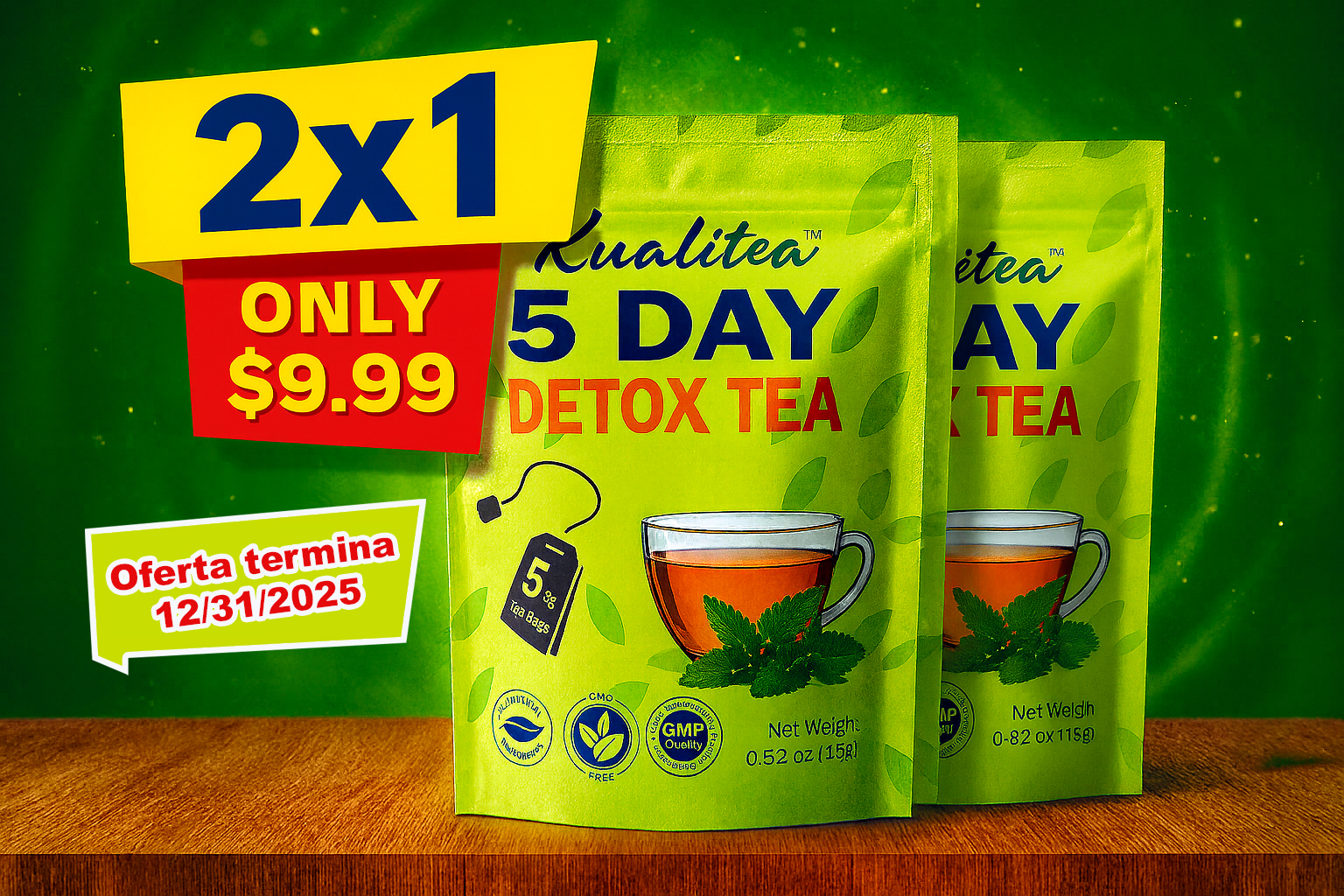 5 DAY DETOX TEA 2x1 Promo