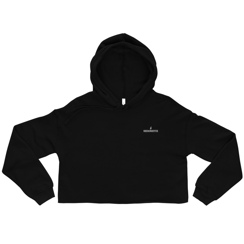 Crop Hoodie HEDONISTIX Flame Embroidered