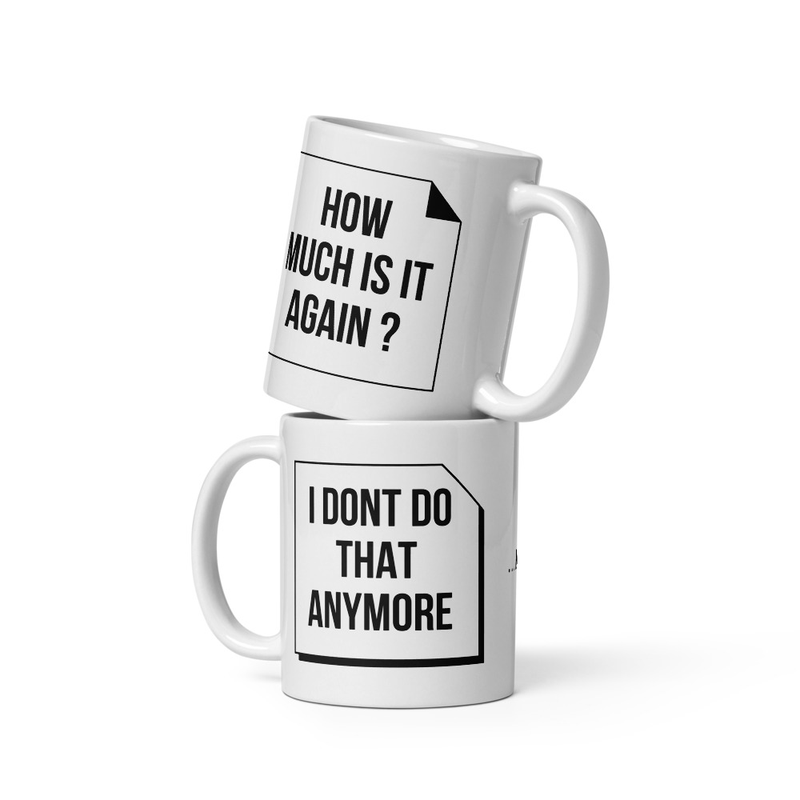 White glossy mug