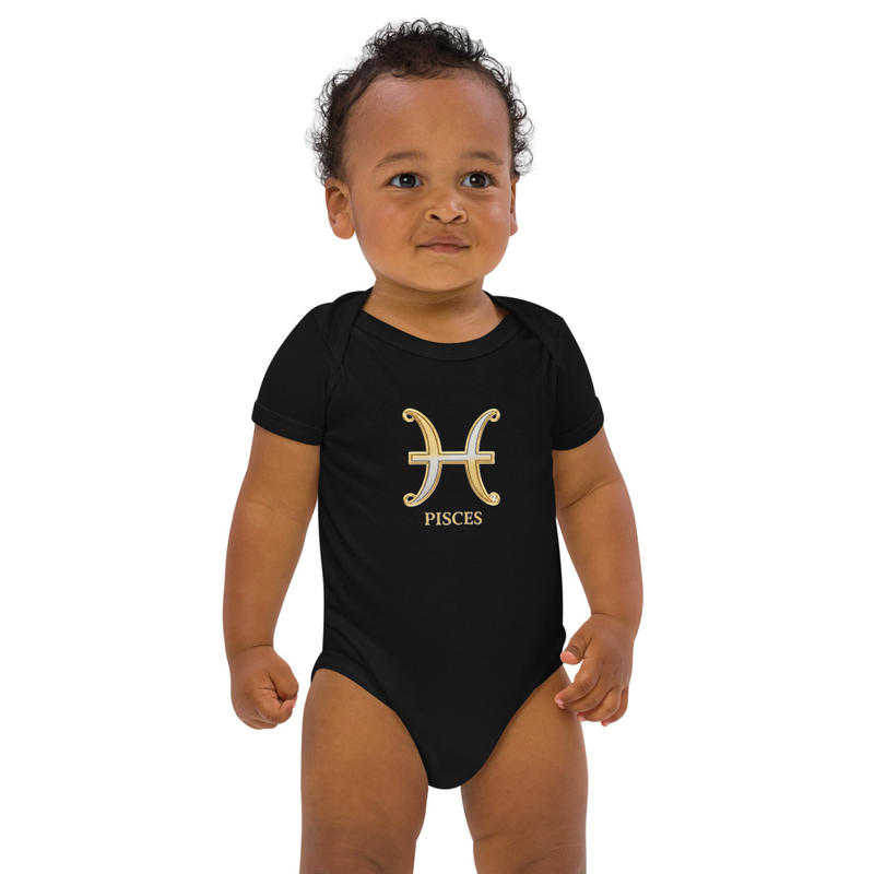 Pisces Organic cotton baby bodysuit