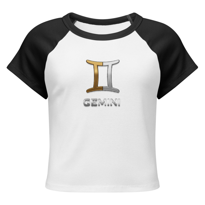 Gemini Women’s micro rib raglan baby tee