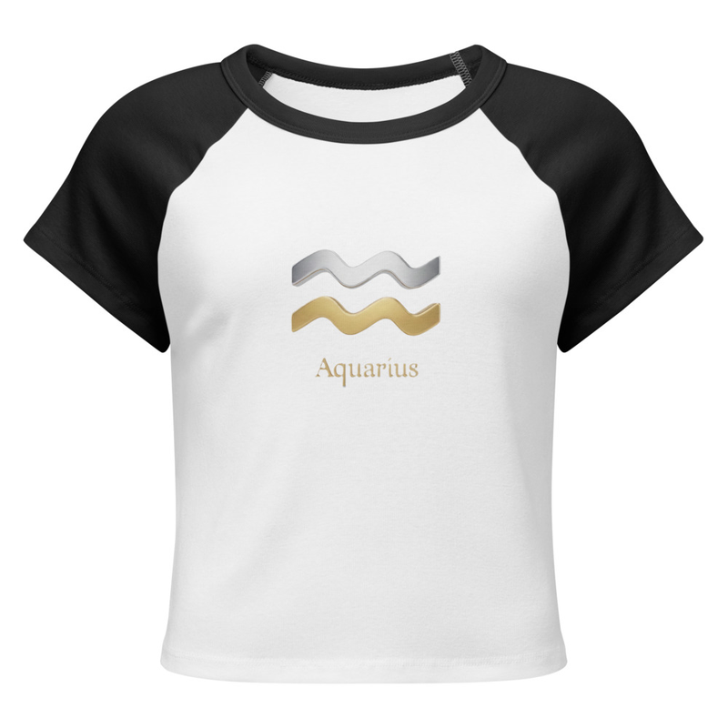 Aquarius Women’s micro rib raglan baby tee