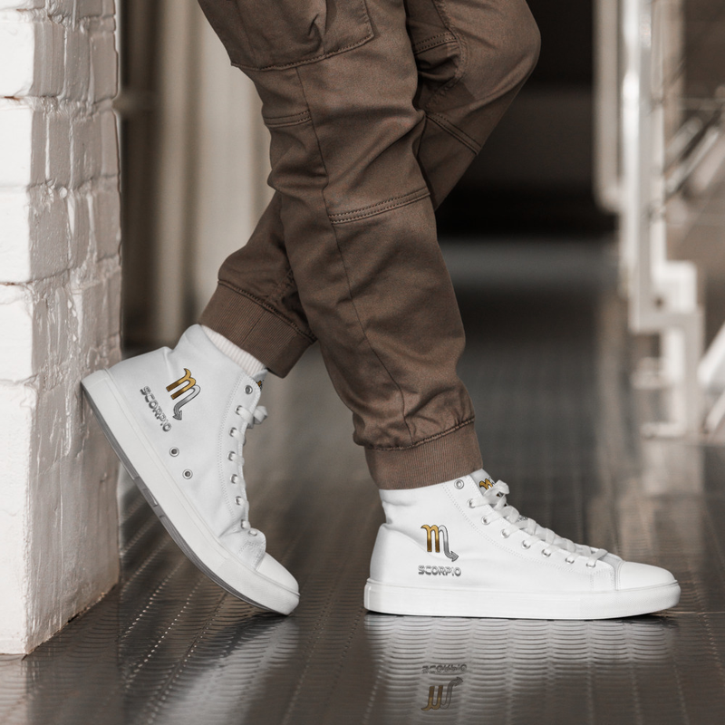 Scorpio Men’s high top canvas shoes