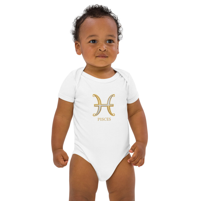 Pisces Organic cotton baby bodysuit