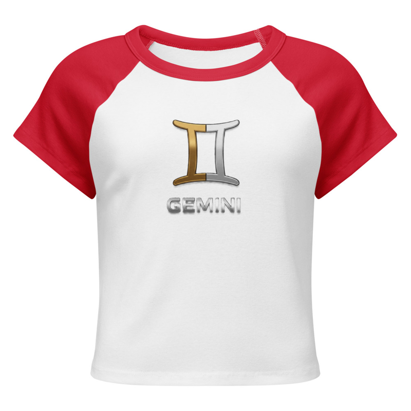 Gemini Women’s micro rib raglan baby tee