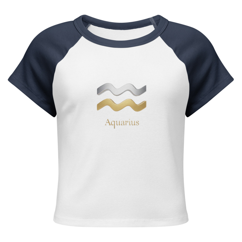 Aquarius Women’s micro rib raglan baby tee