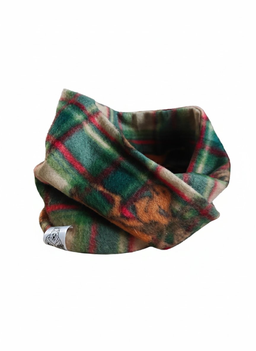 "Perfect Match" Plaid Moose Infinity Scarf for Dog and Owner