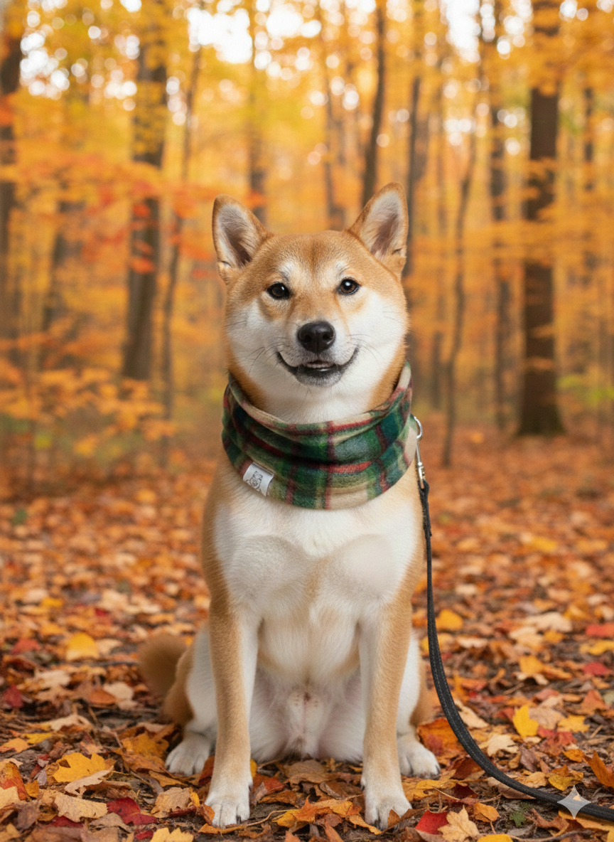 "Perfect Match" Plaid Moose Infinity Scarf for Dog and Owner