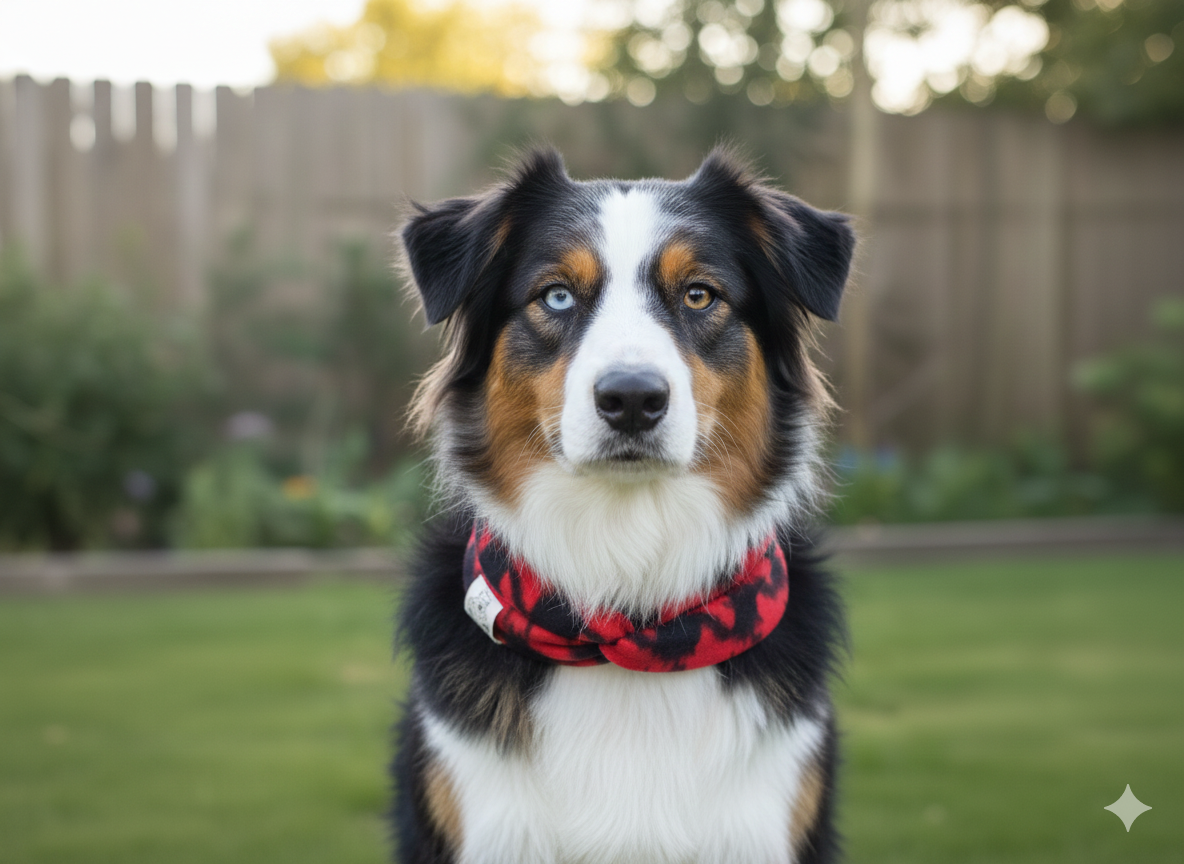 "Perfect Match" Red and black houndstooth infinity matching scarfs for Dog and Owner