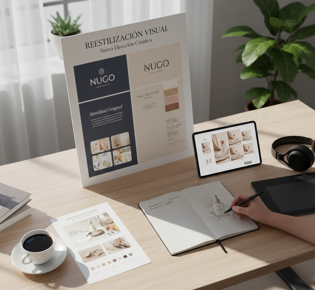 Panel de presentación de identidad visual