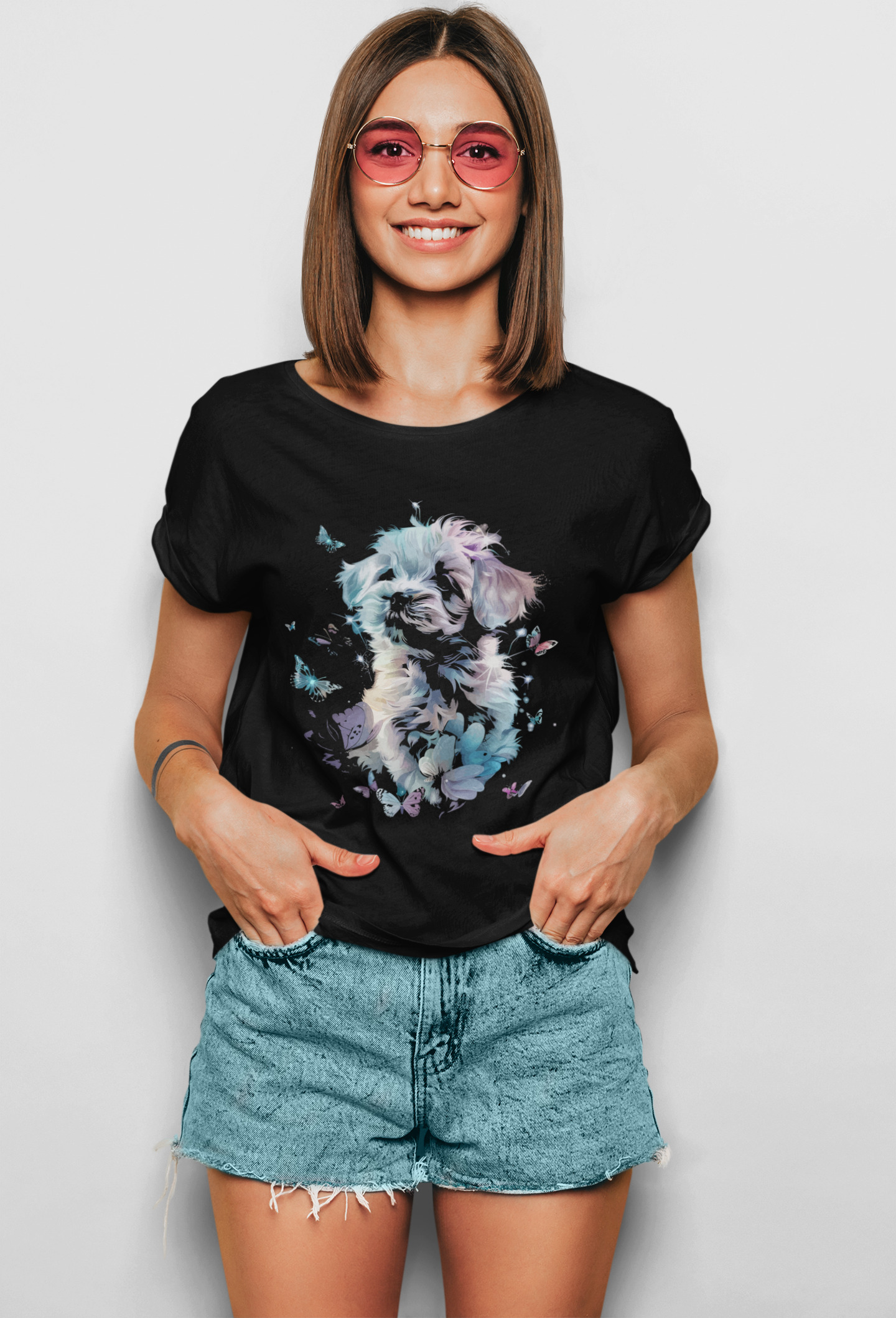 Women's Graphic Dog T-Shirt