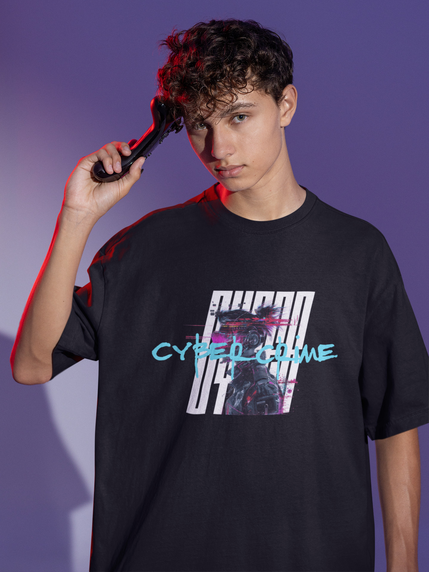 Cyber Crime Graphic T-Shirt