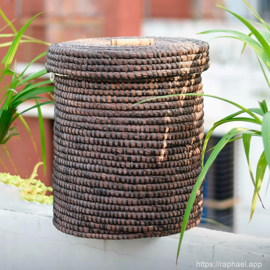 Woven Rattan Laundry Basket