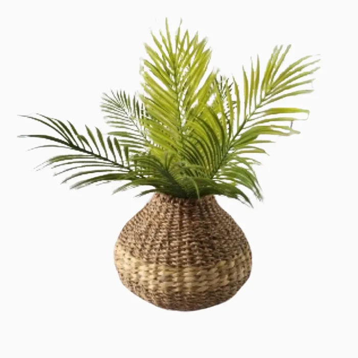 Handwoven Seagrass Basket Vase